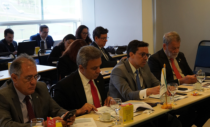 O presidente e diretor-geral do TCEMG participaram da reuni&atilde;o